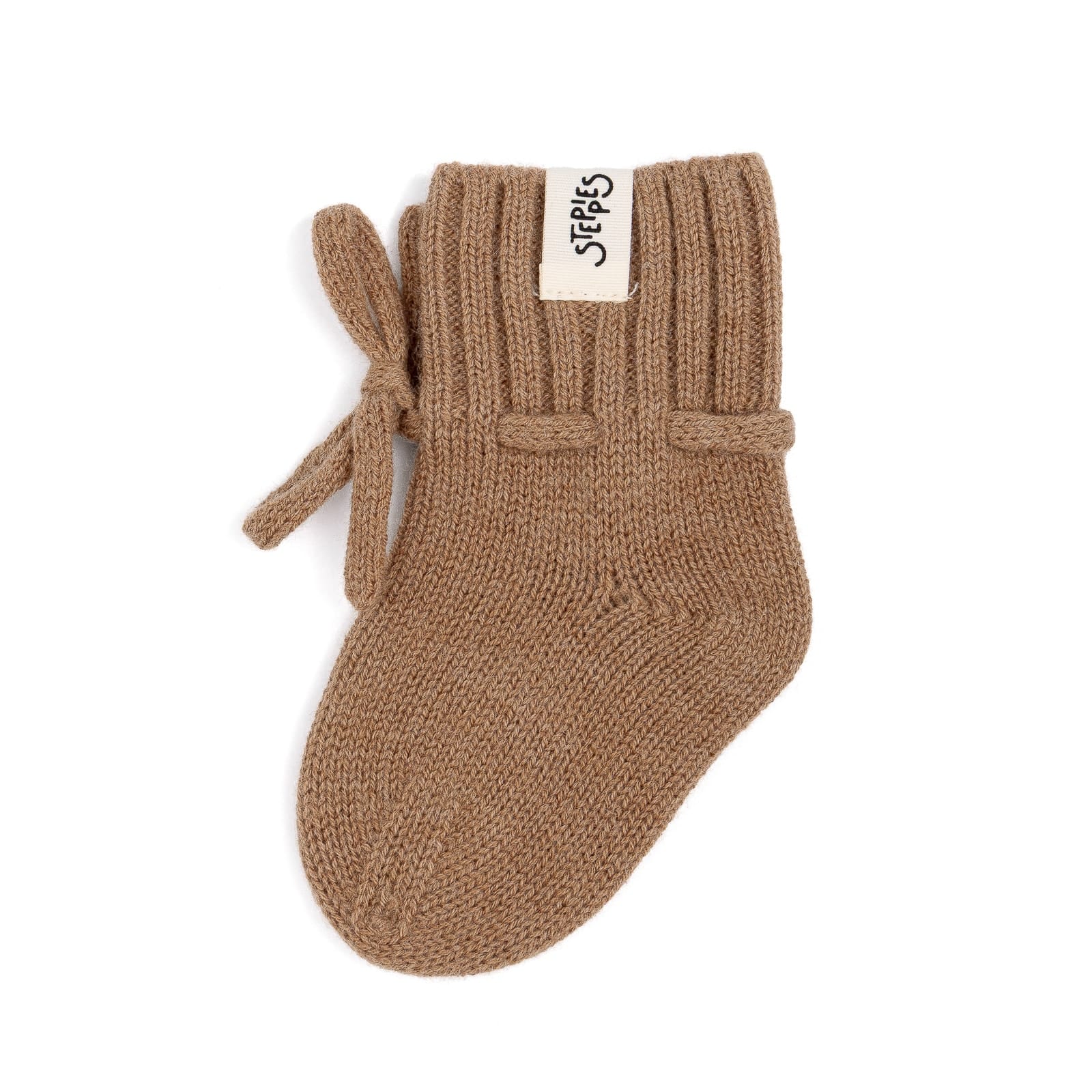 Merino wol slofjes bruin